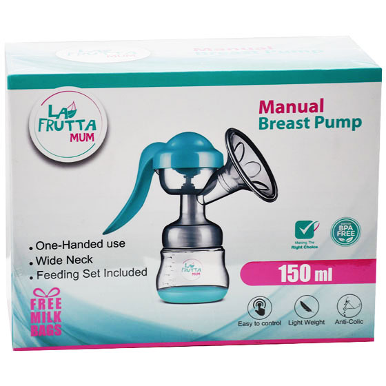 La Frutta Manual Breast Pump 150ml + Milk Bags/25506 (Offer Pack) image number 0