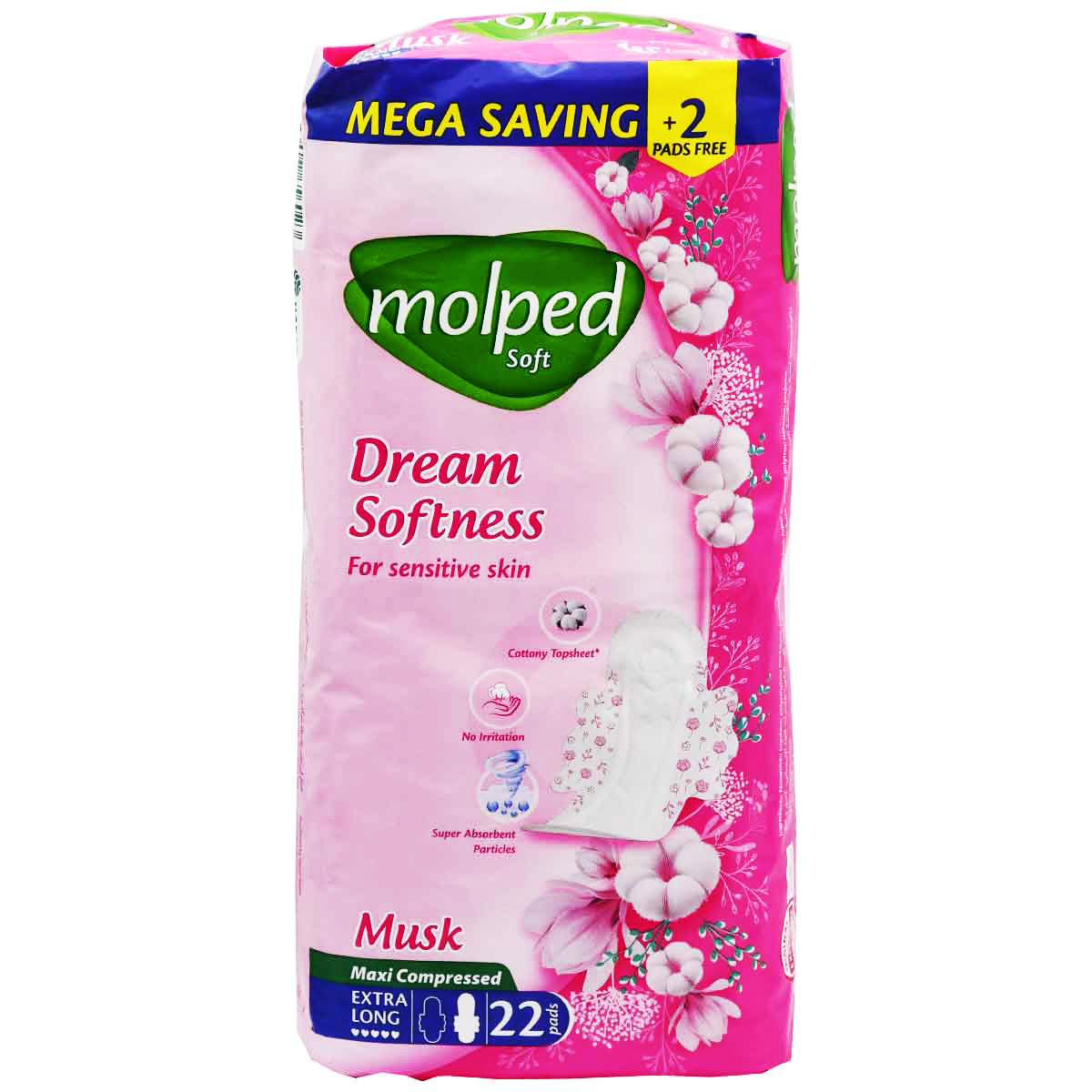 Molped Soft Musk Maxi Extra Long Sensitive Skin 36 Pieces (Offer Pack) image number 1