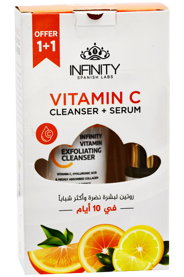 Infinity Vitamin C Cleanser 200ml + Serum 40ml (Offer Pack) image number 0