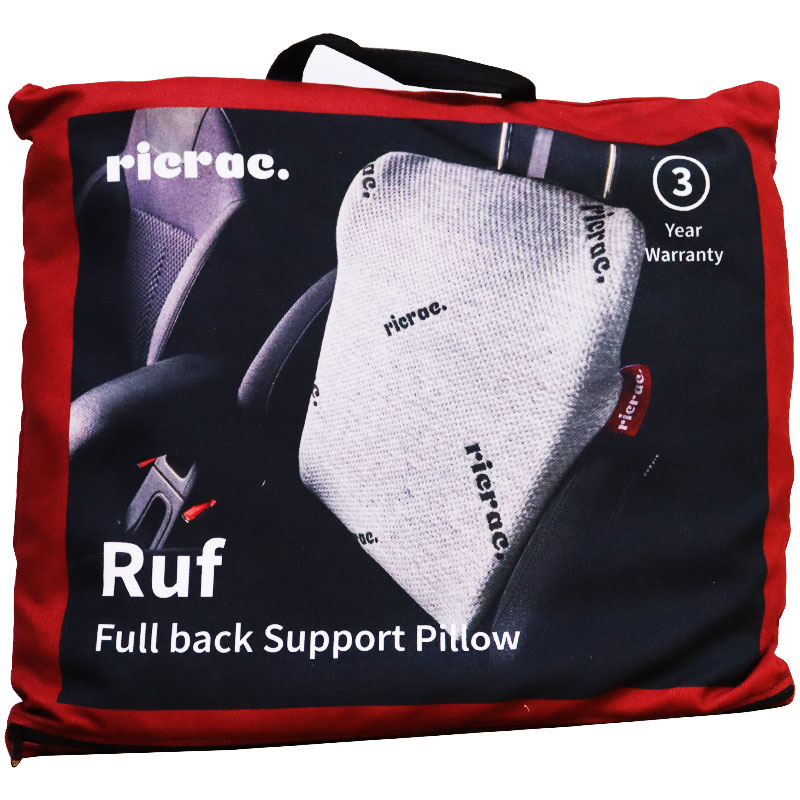 Ricrac Ruf Back Support Pillow Pattern Black image number 0