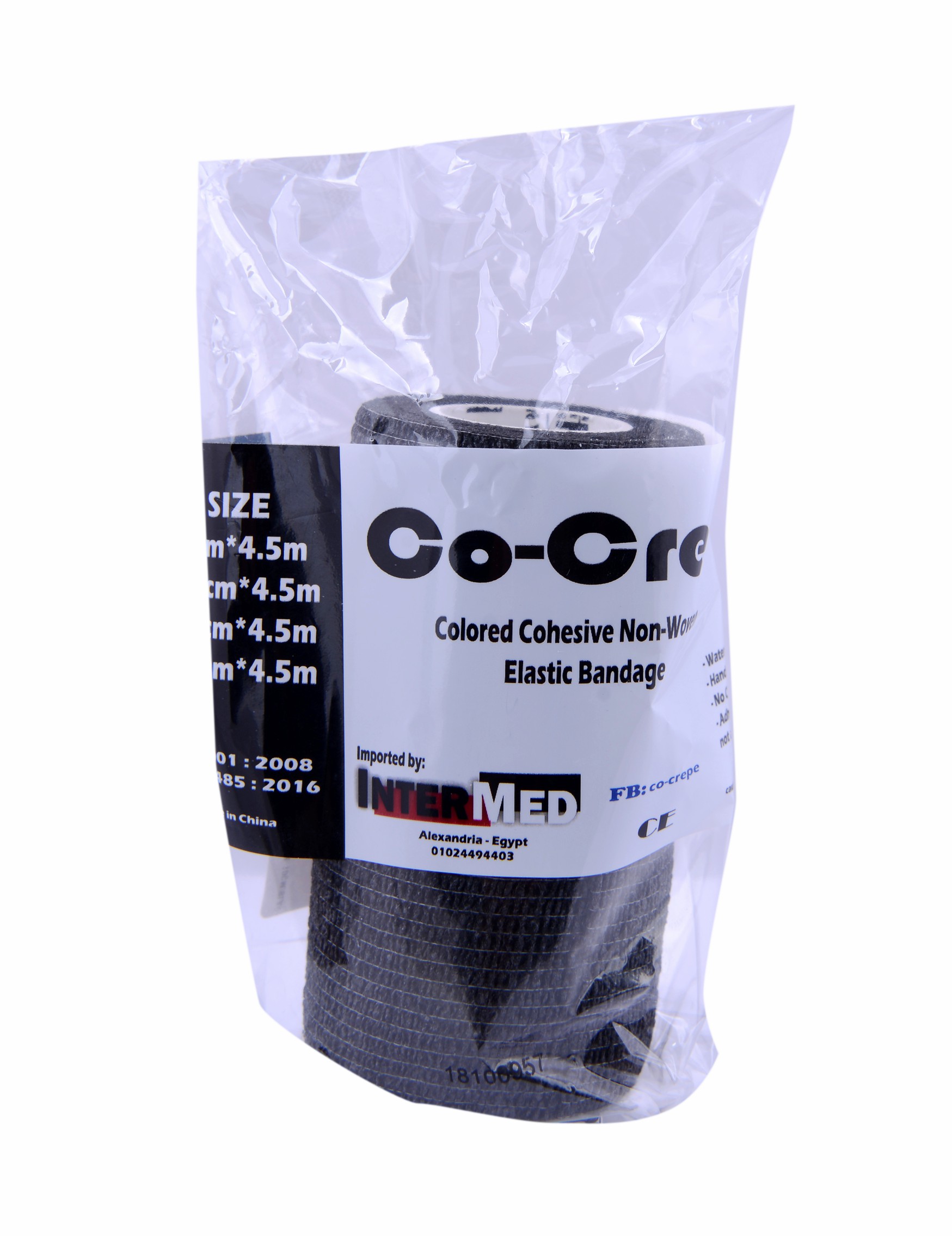 Elastic Cohesive Bandage Co Crepe 10Cm/Black image number 0