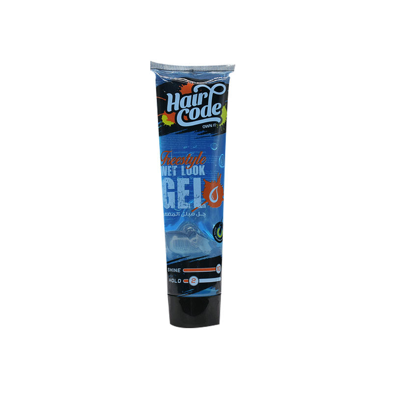 Hair Code Wet Look Blue Gel 100ml image number 0