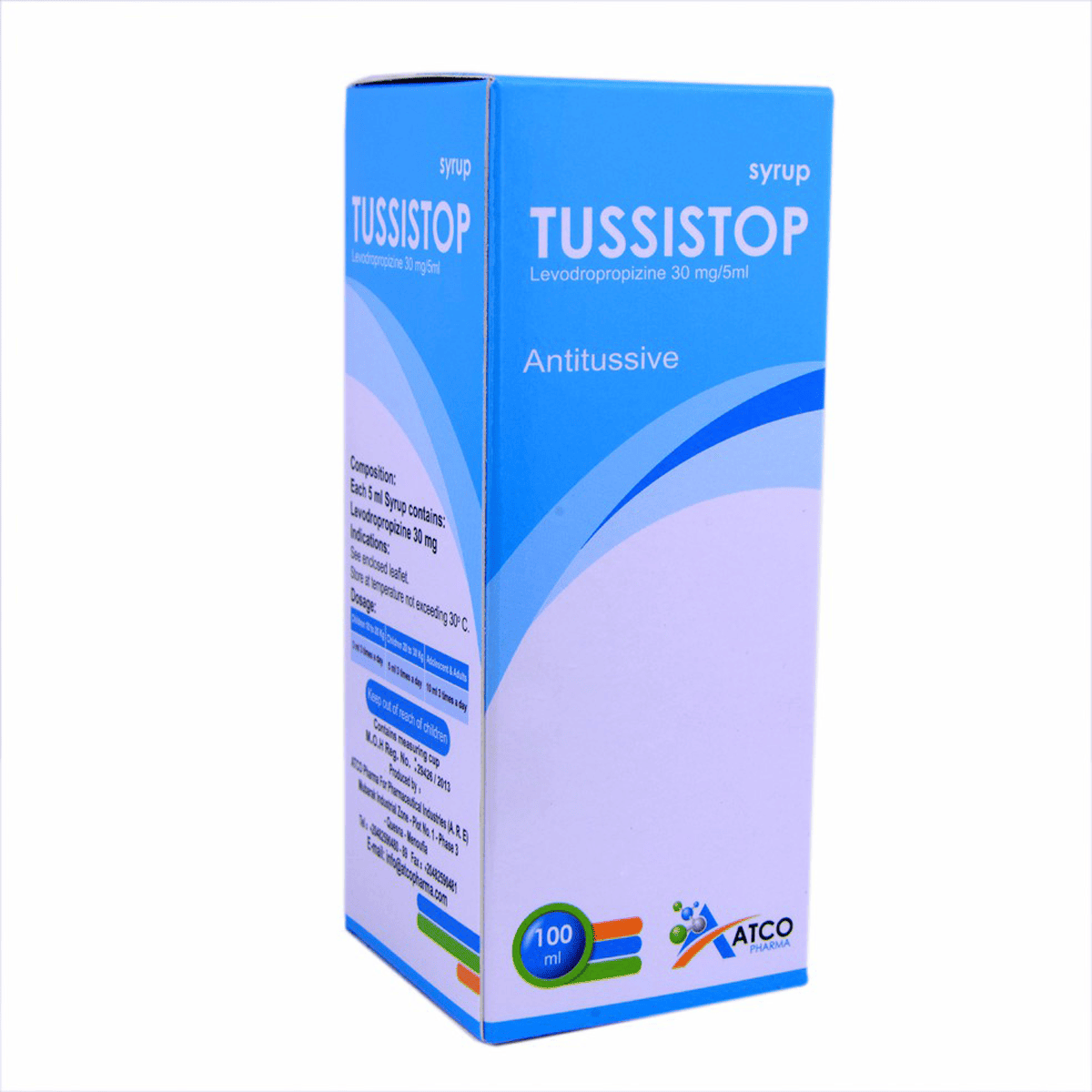 Tussistop 30mg/5ml 100ml Syrup image number 0