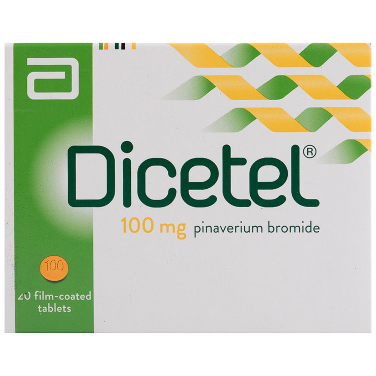 Dicetel 100mg 20 Film Coated Tablets image number 0