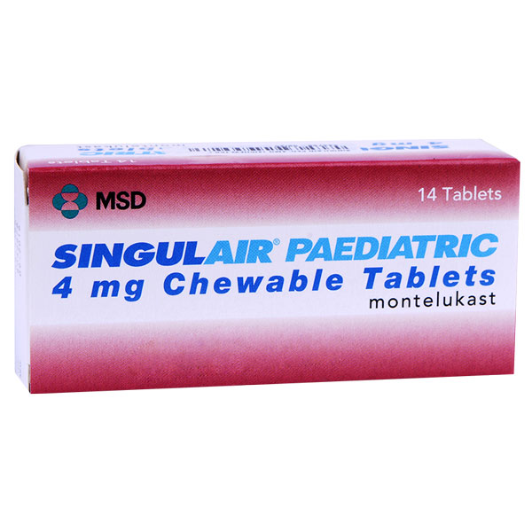Singulair Pediatric 4mg 14 Chewable Tablets image number 0