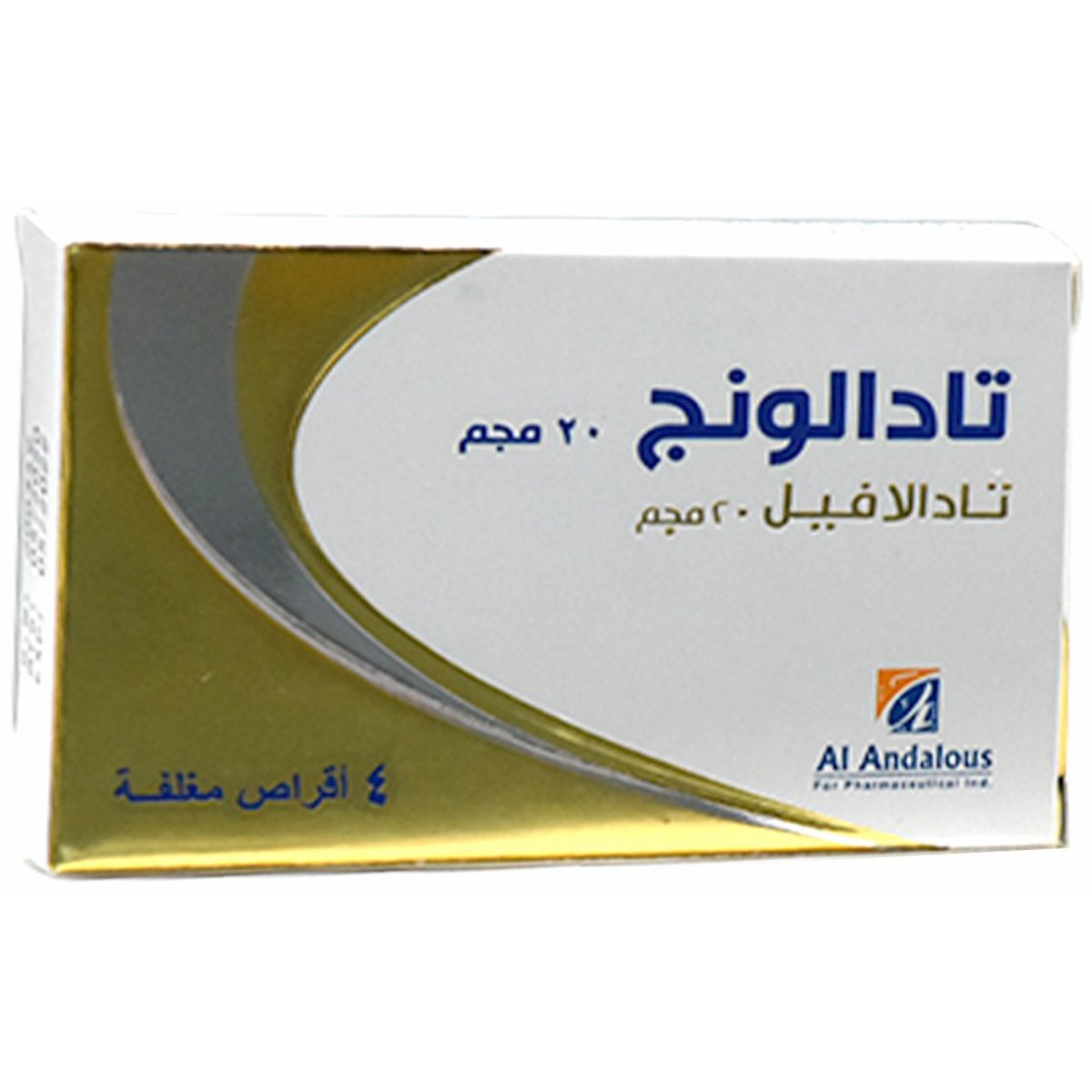 Tadalong 20mg 4 Scored Film Coated Tablets image number 0