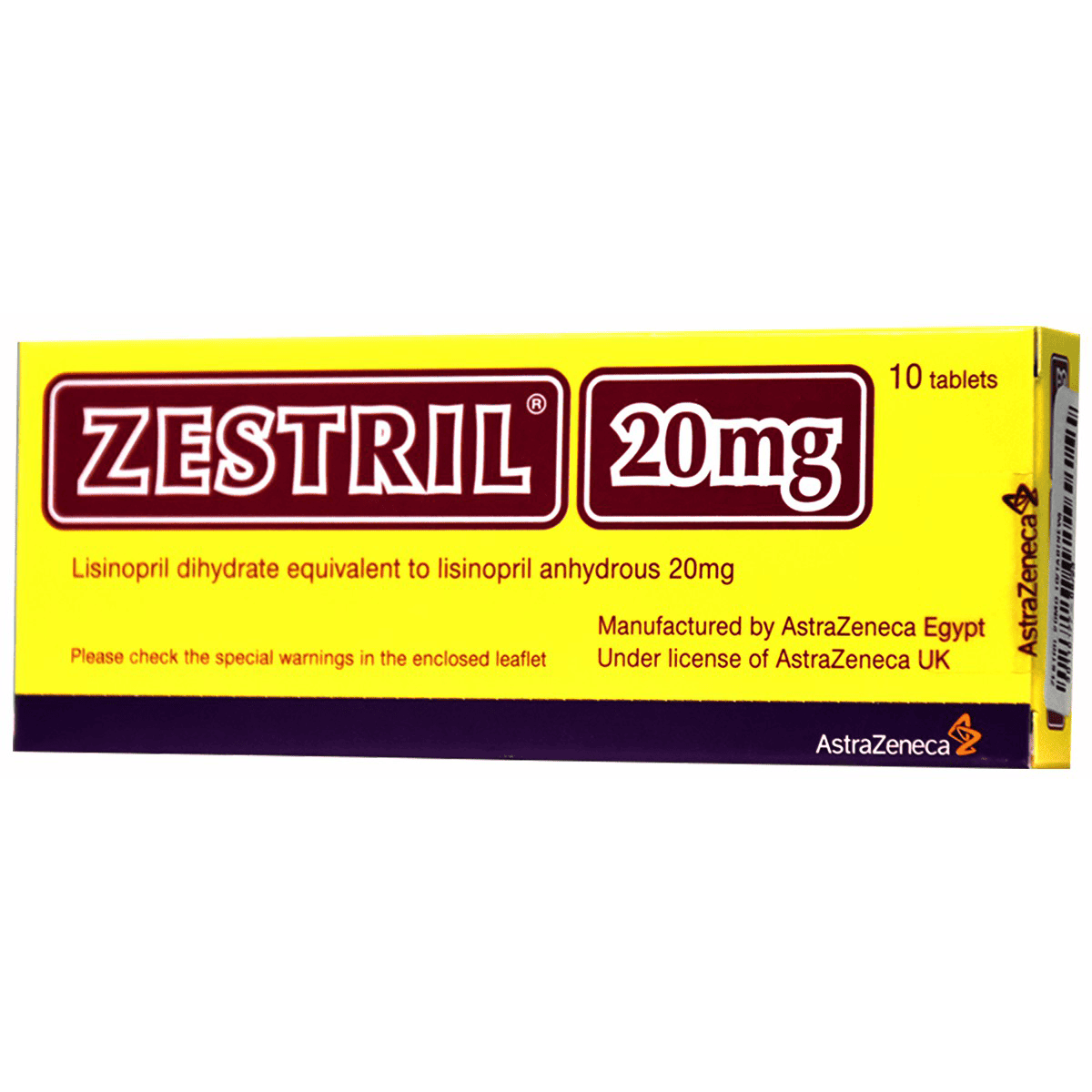 Zestril 20mg 10 Tablets image number 0