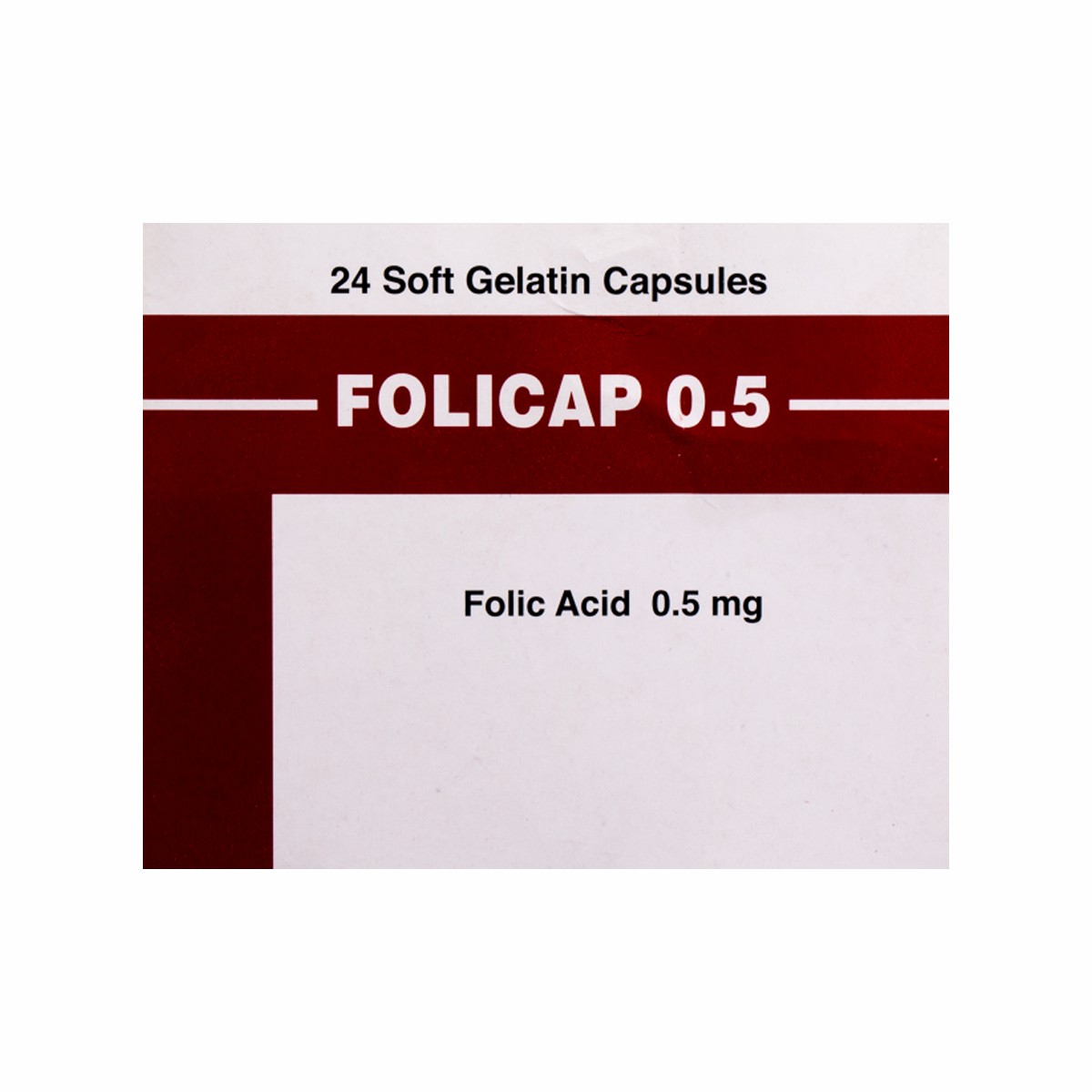 Folicap 0.5mg 24 Capsules image number 0