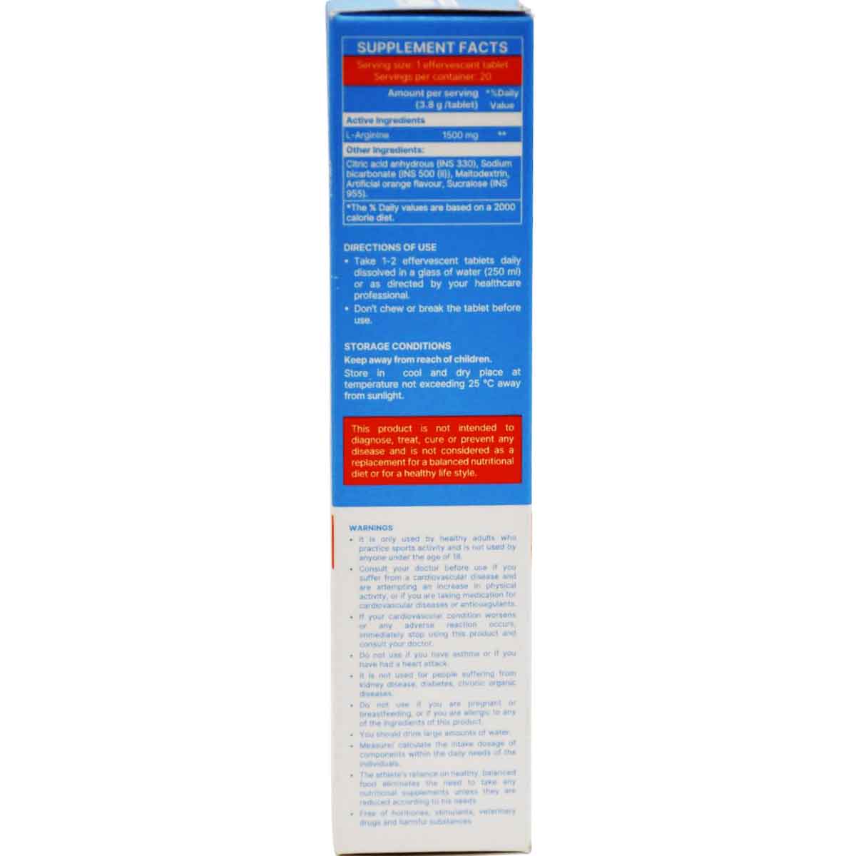 Fast&Up L-Arginine Orange 20 Effervescent Tablets image number 1