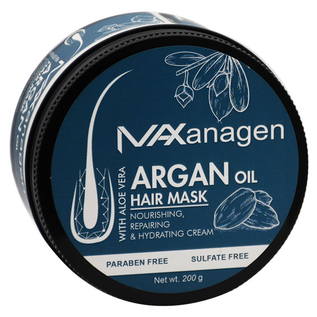 Maxanagen Argan Oil Hair Mask With Aloe Vera 200gm image number 0