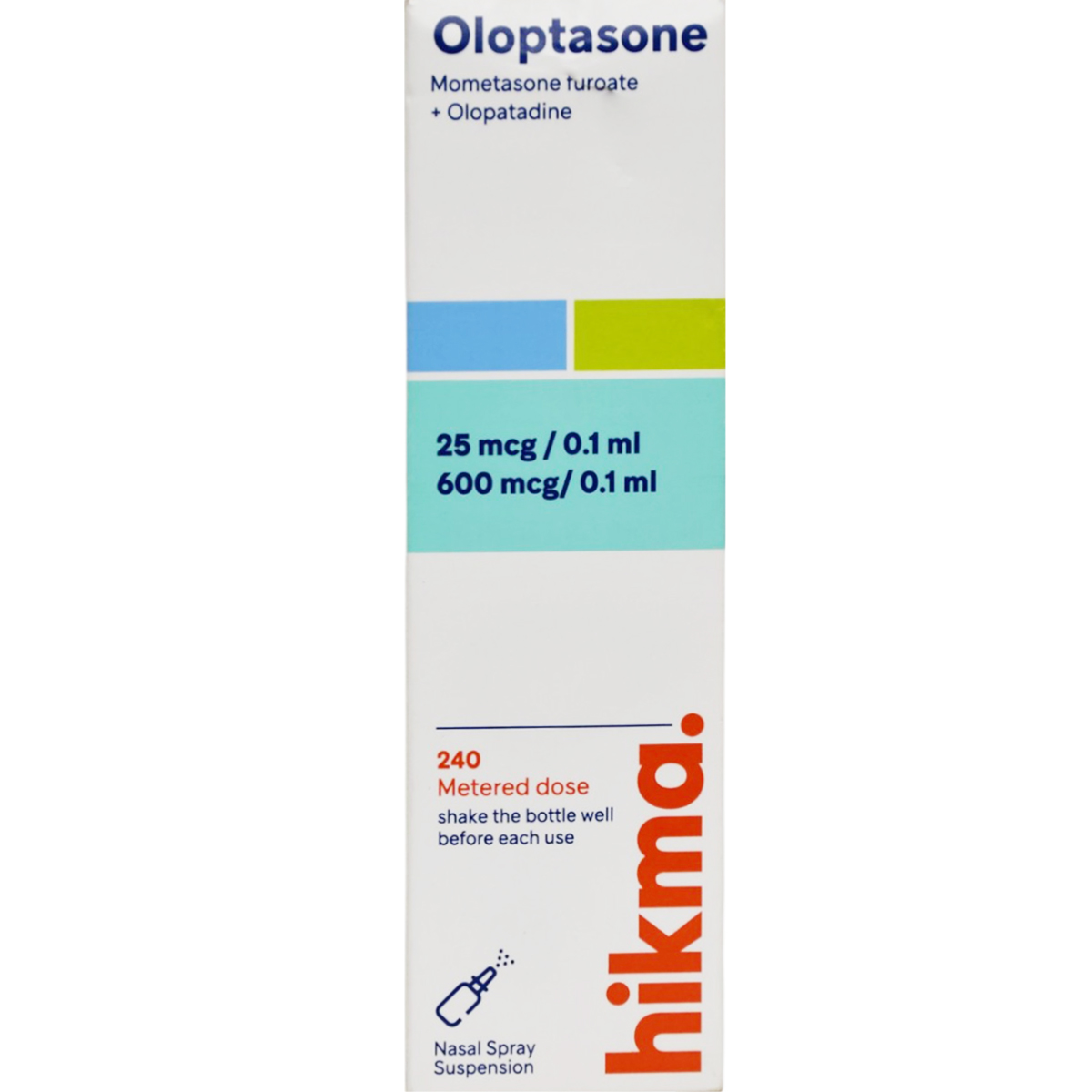 Oloptasone 25mcg+600mcg/0.1ml 240 Metered Doses Nasal Spray image number 0
