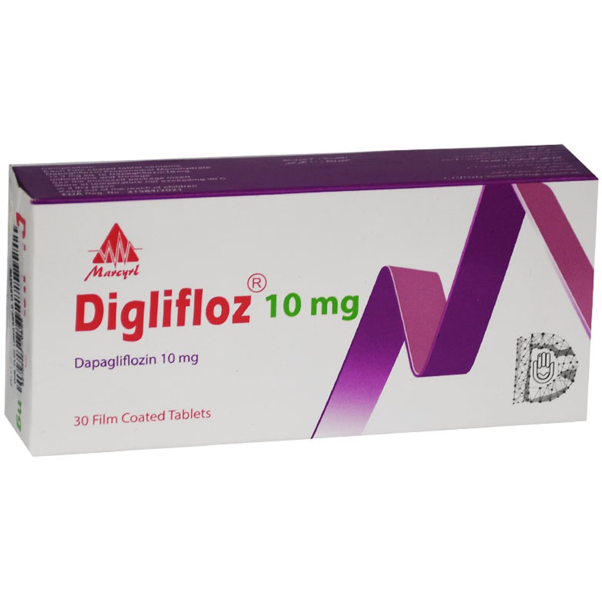 Diglifloz 10mg 30 Film Coated Tablets image number 0