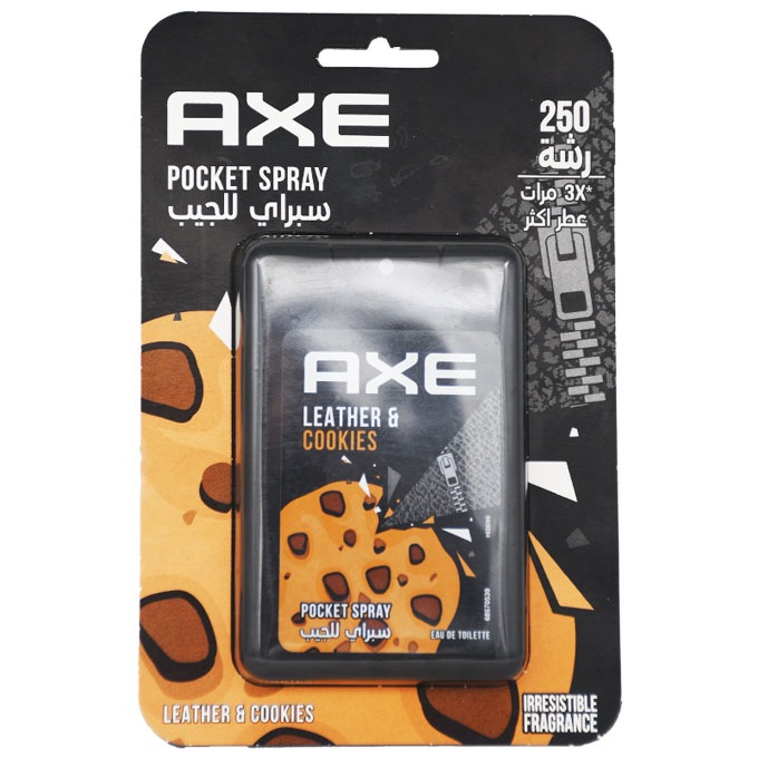 Axe Leather&Cookies Pocket Spray Eau De Toilette 17ml image number 0