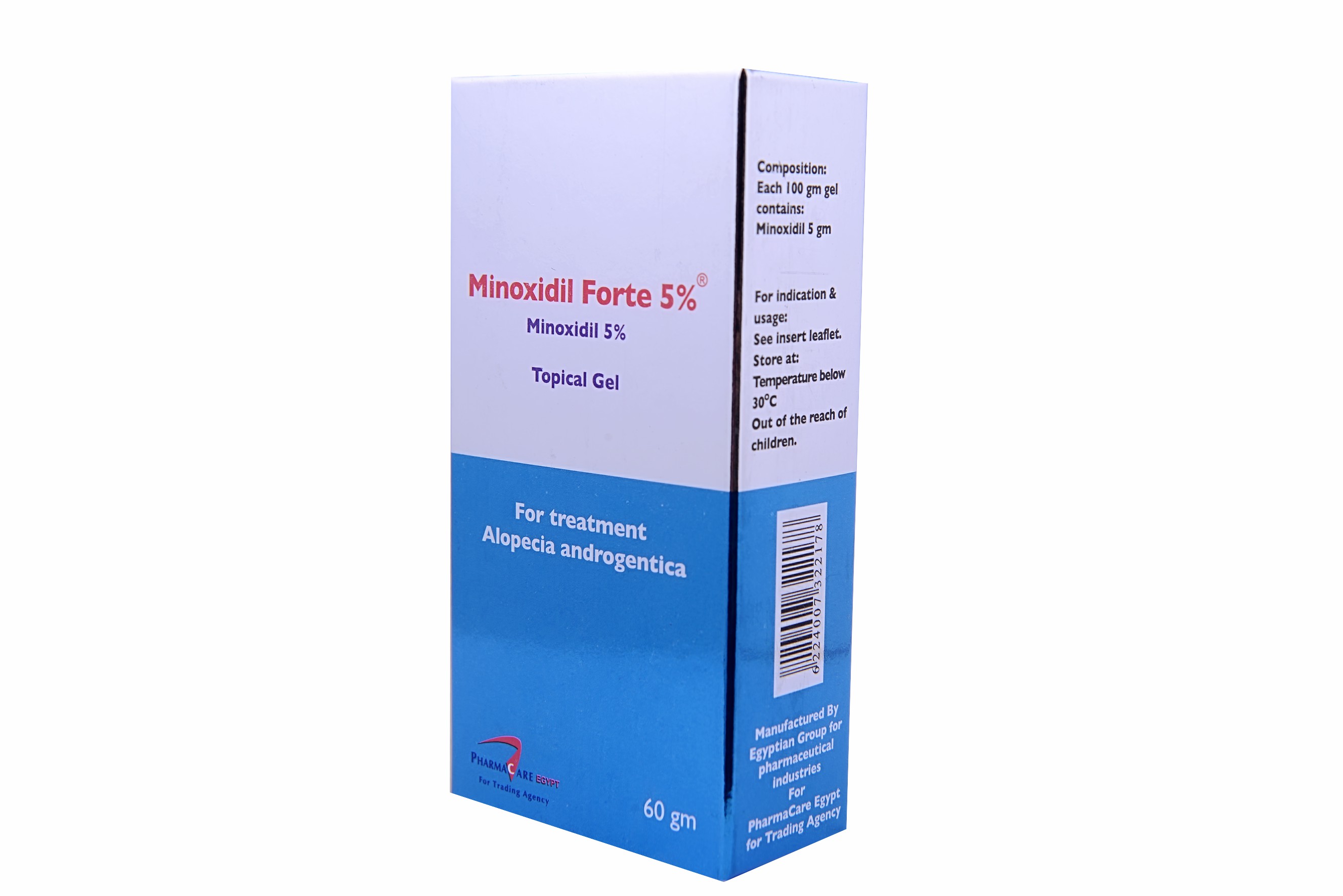 Minoxidil Forte 5% Topical Gel for Alopecia 60gm image number 0