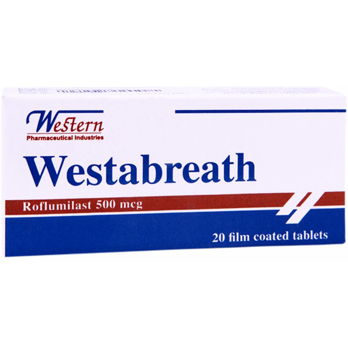 Westabreath 500mcg 20 Film Coated Tablets image number 0