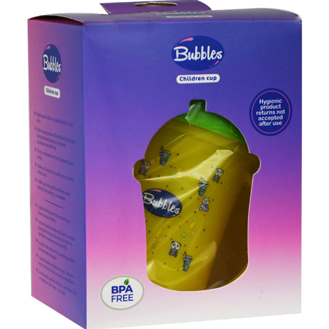 Bubbles Children Straw Cup With Hand Yellow image number 0