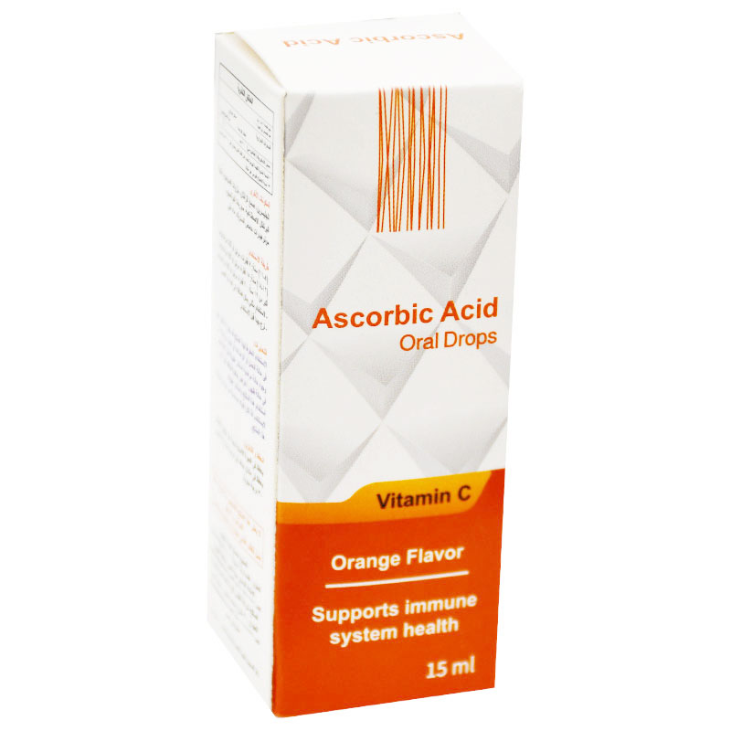 Ascorbic Acid Orange Flavor Oral Drops 15ml image number 0