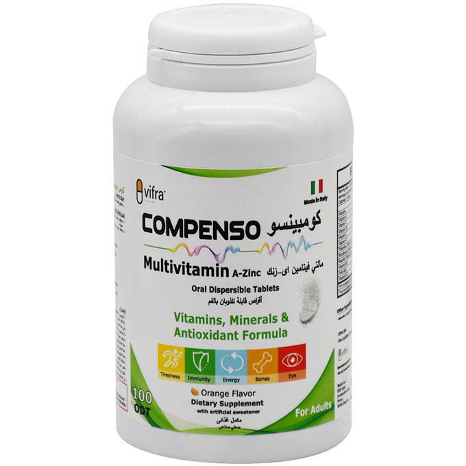 Compenso Multivitamin A-Zinc 100 Oral Dispersible Tablets image number 0