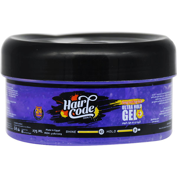 Hair Code Ultra Hold Purple Gel Jar 275ml image number 0