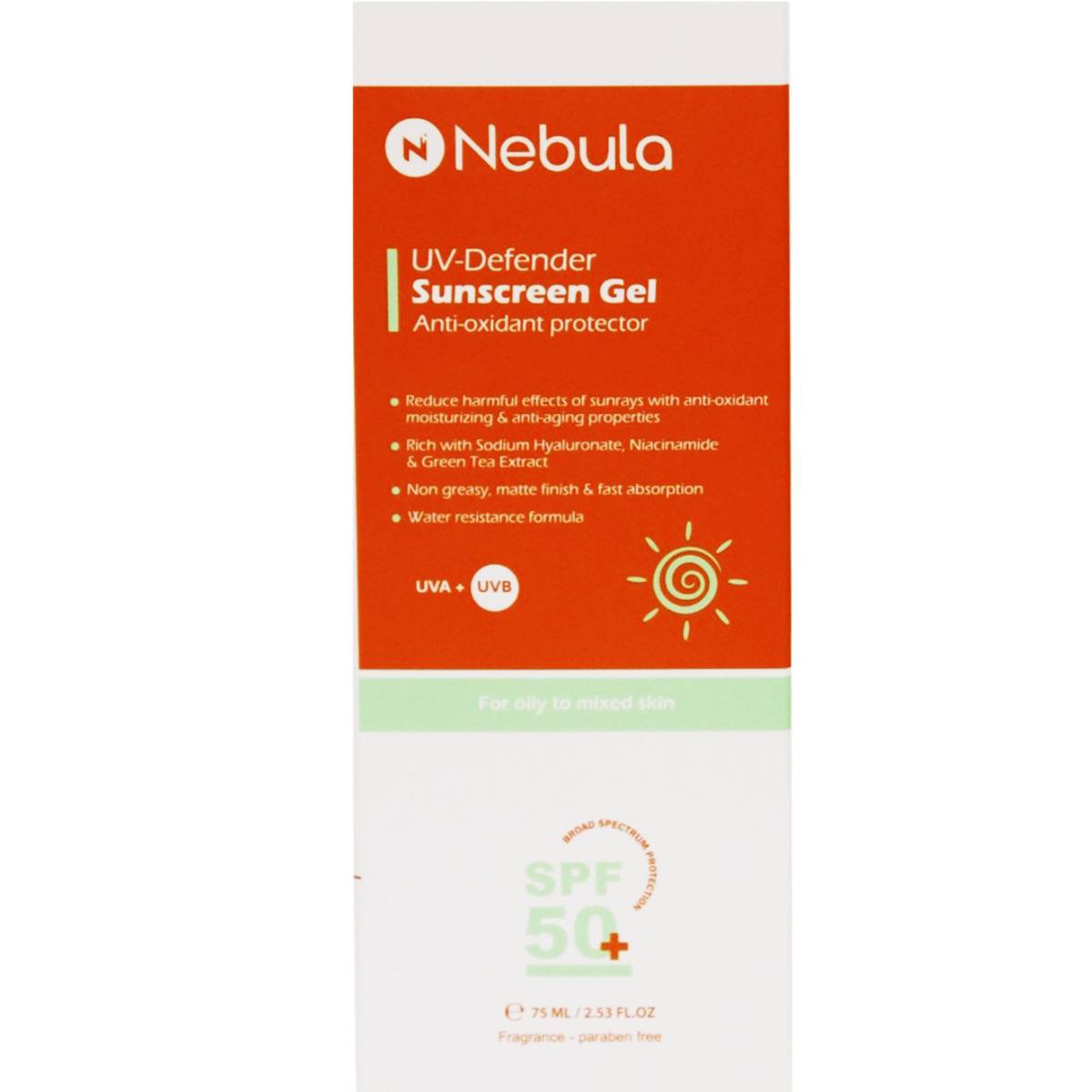 Nebula UV Defender Sunscreen SPF (50+) Gel 75ml image number 0