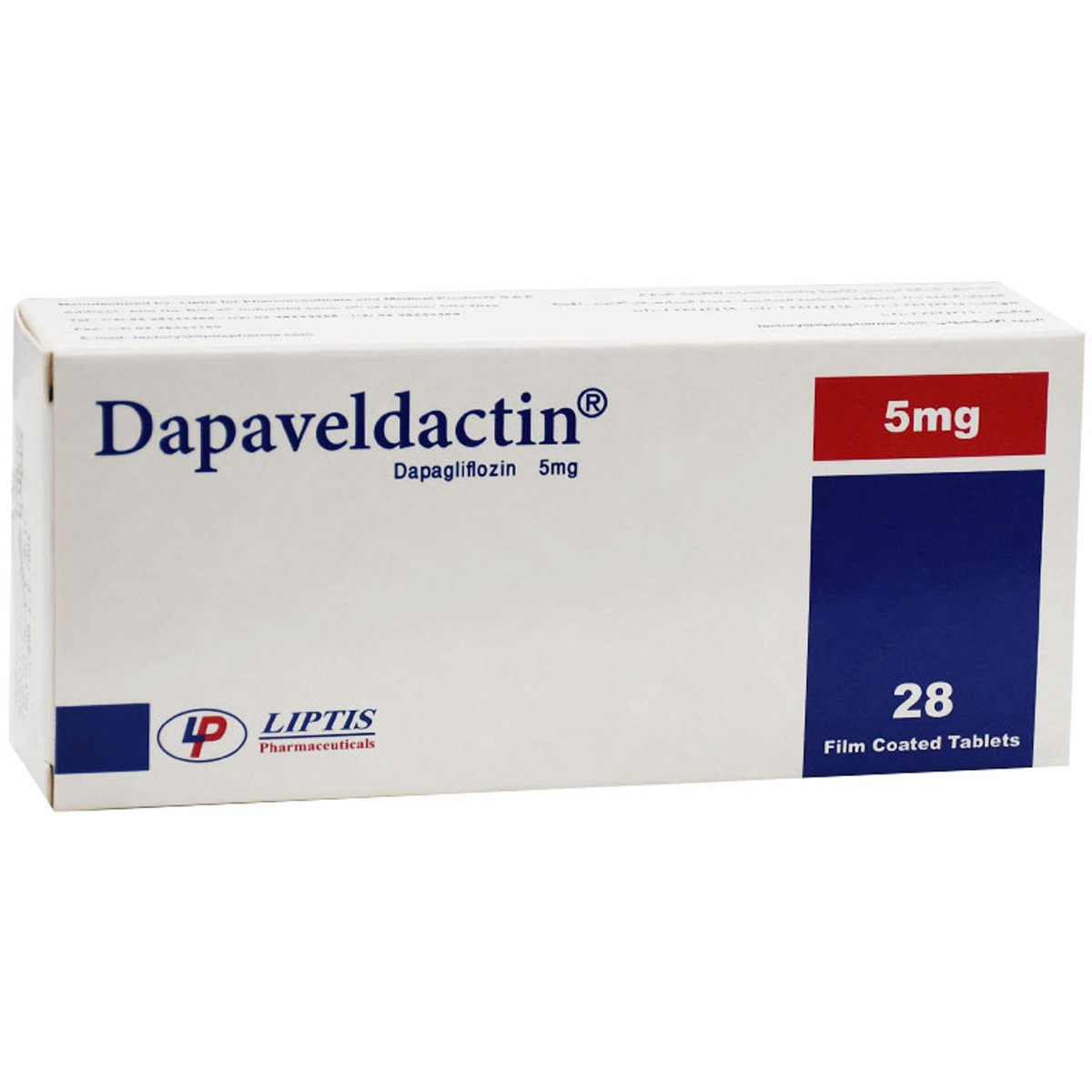 Dapaveldactin 5mg 28 Film Coated Tablets image number 0