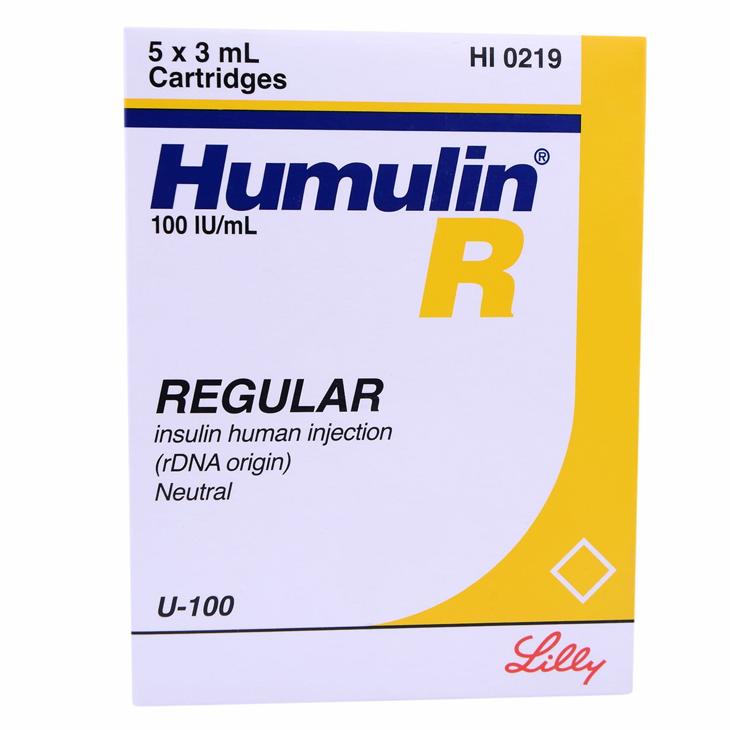 Humulin R 100U/ml3mlx 5Penfill (Refrigerated) image number 0