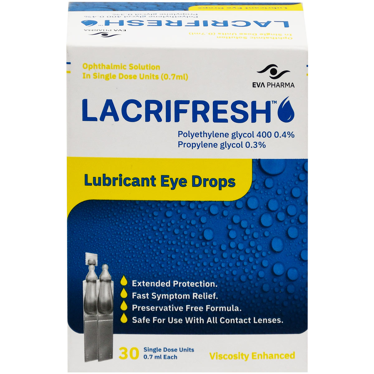 Lacrifresh (0.4%+0.3%) 0.7 ml 30 Single Dose Units image number 0