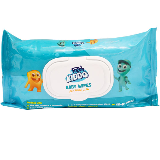 Fresh Kiddo Baby Wipes With Cap 70 Pieces image number 0
