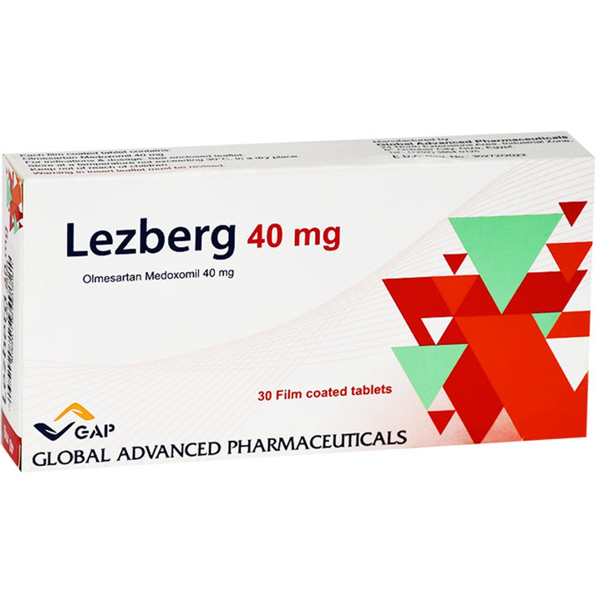 Lezberg 40mg 30 Film Coated Tablet image number 0