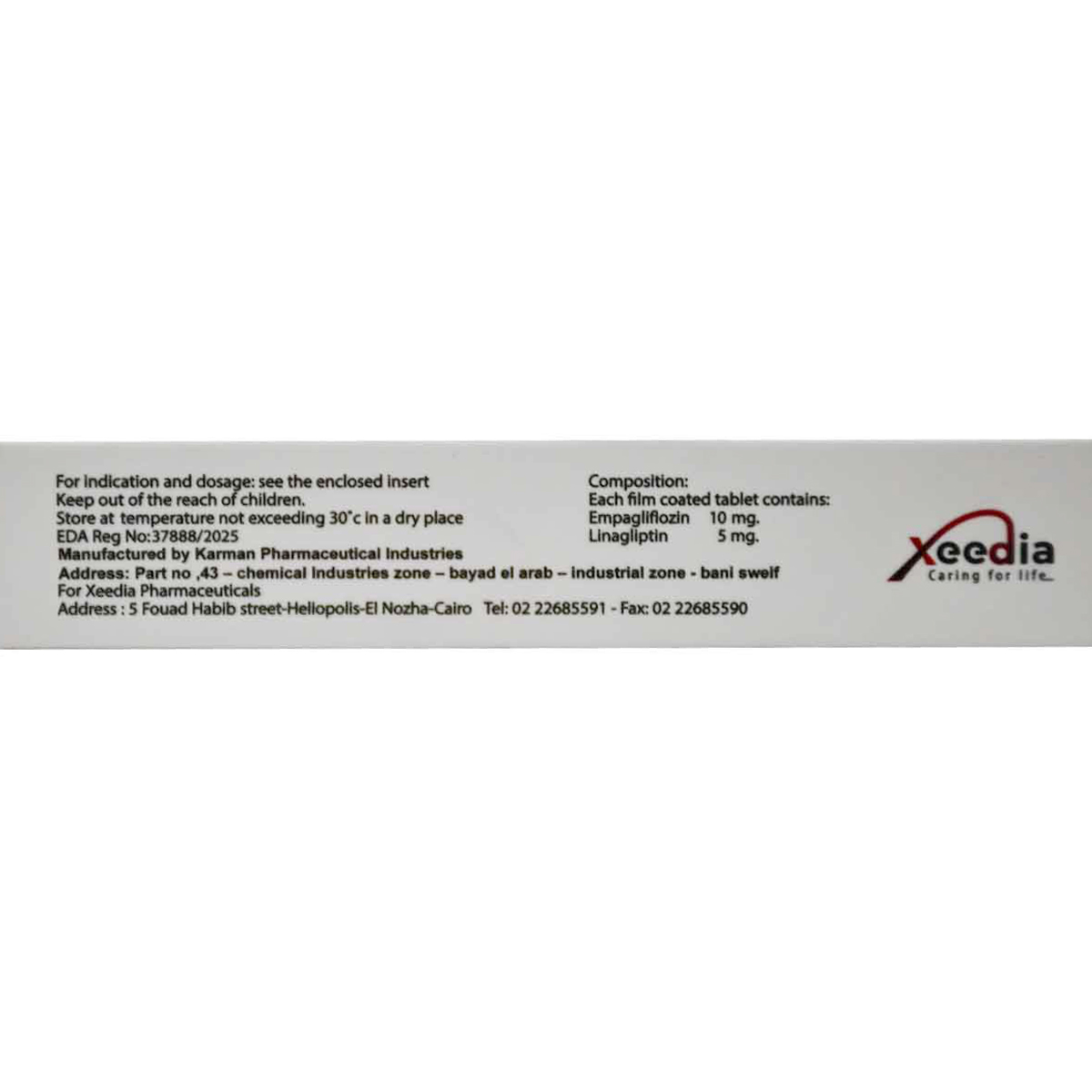 Linagliflozin 10 mg/5 mg 30 Film Coated Tablets image number 1