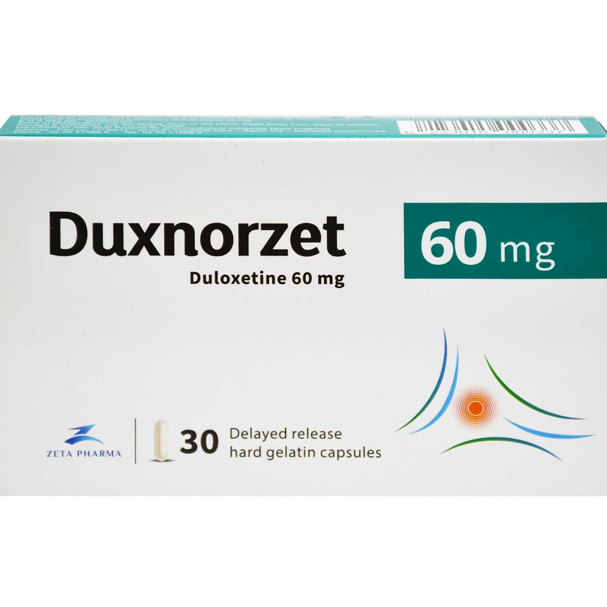 Duxnorzet 60mg Delayed Release 30 Capsules image number 0