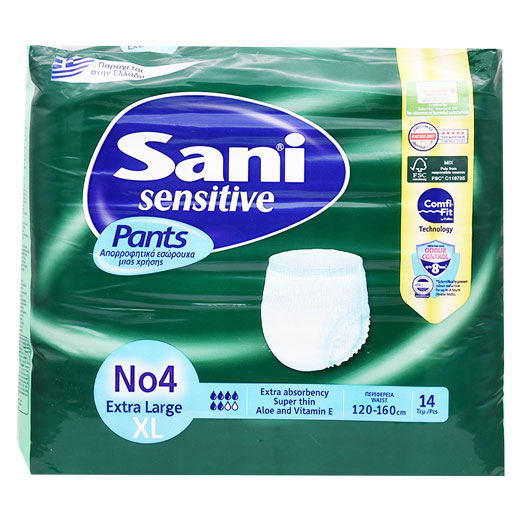Sani Sensitive Pants (4) X-Large (120-160 Cm) 14 Pieces image number 0