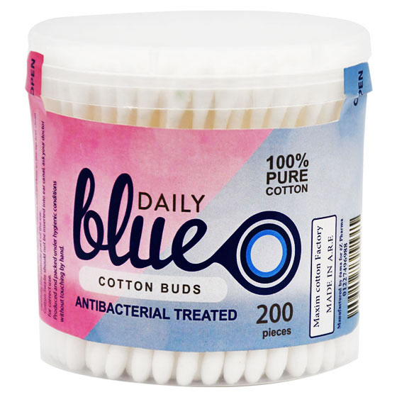 Daily Blue Cotton Buds 200pcs image number 0