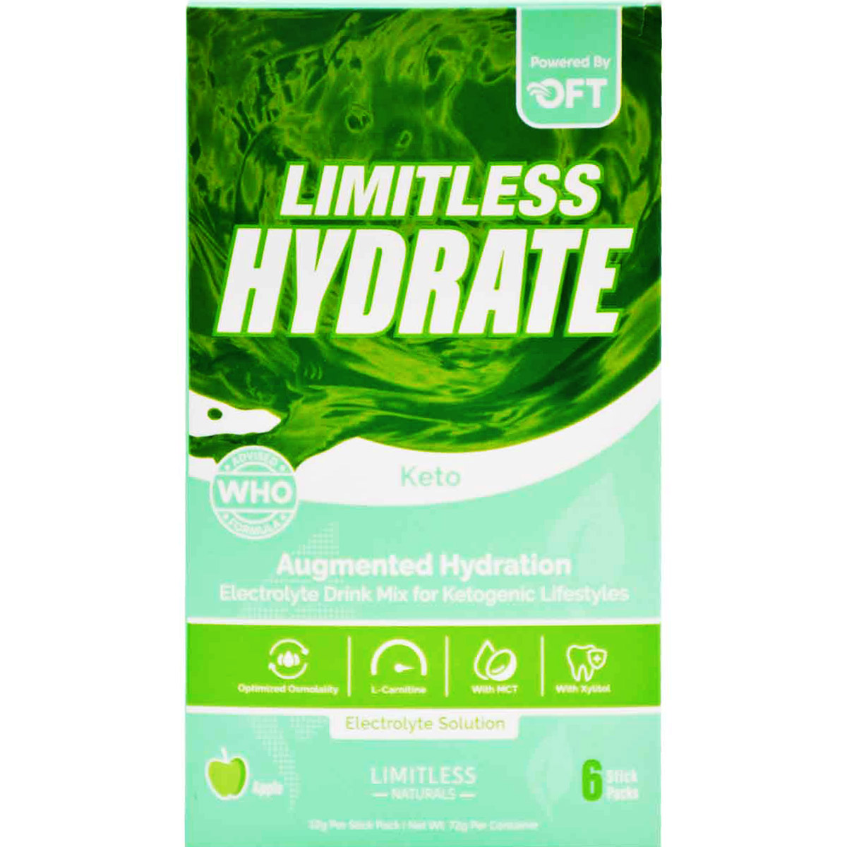 Limitless Hydrate Keto Apple 6 Sticks image number 0