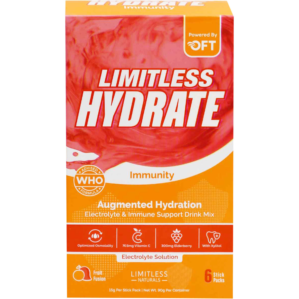 Limitless Hydrate Immunity Fruit Fusion 6 Sticks image number 0