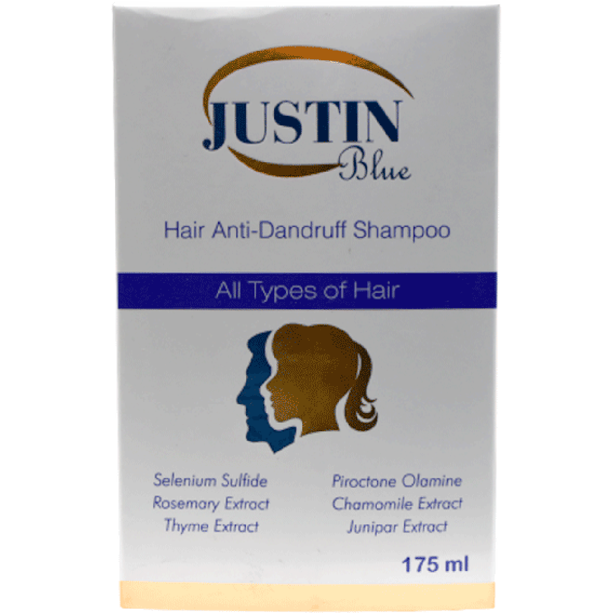 Justin Blue Antidandruff Shampoo 175ml image number 0