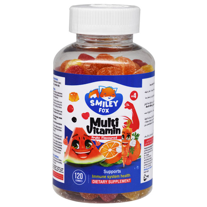 Smiley Fox Multi Vitamin Fruits Flavor 120 Gummy image number 0