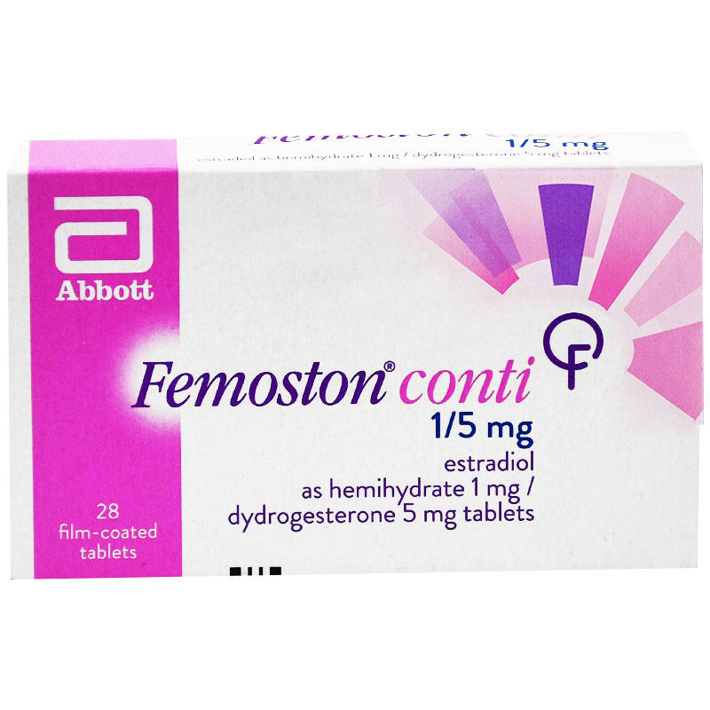 Femoston Conti 1mg/5mg 28 Film Coated Tablets image number 0