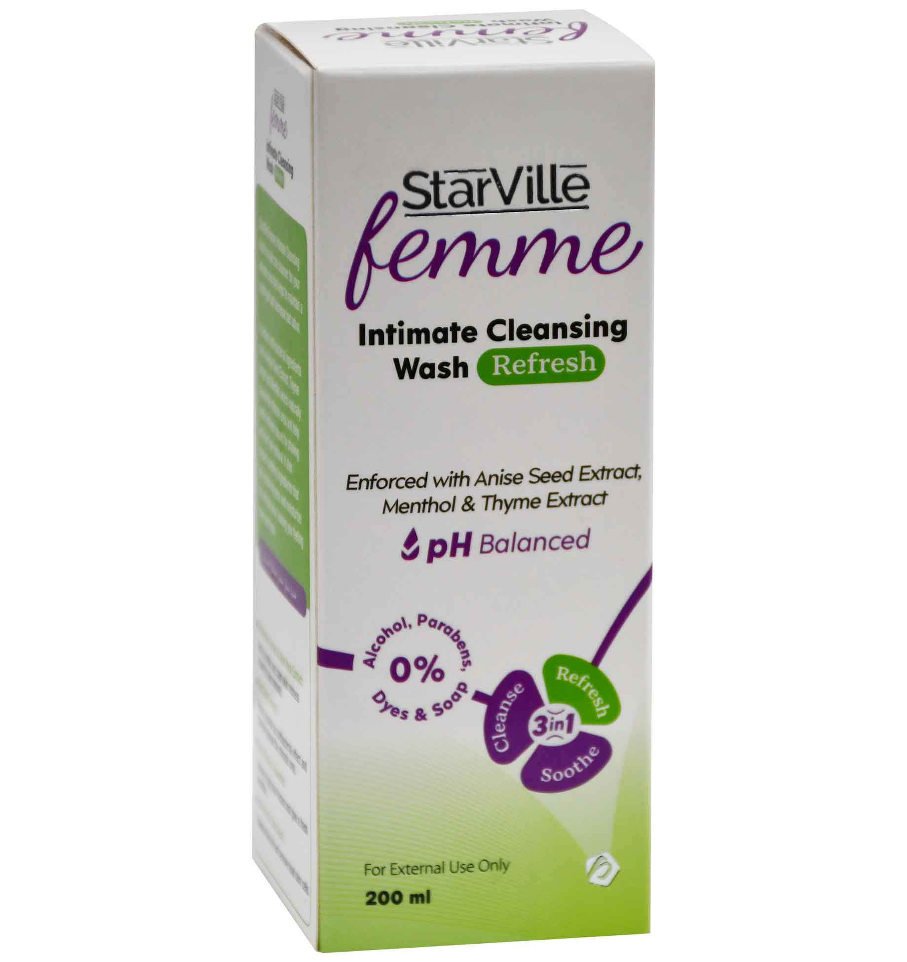 Starville Femme Intimate Cleansing Wash Refresh 200ml image number 0