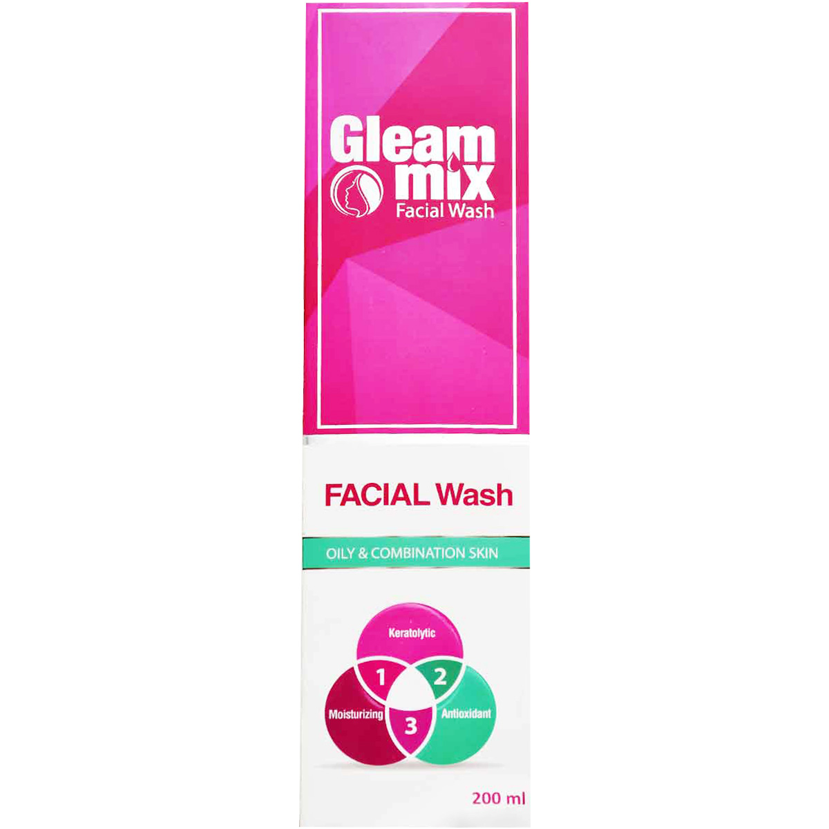 Gleam Mix Facial Wash for Oily and Combination Skin 200 ml image number 0