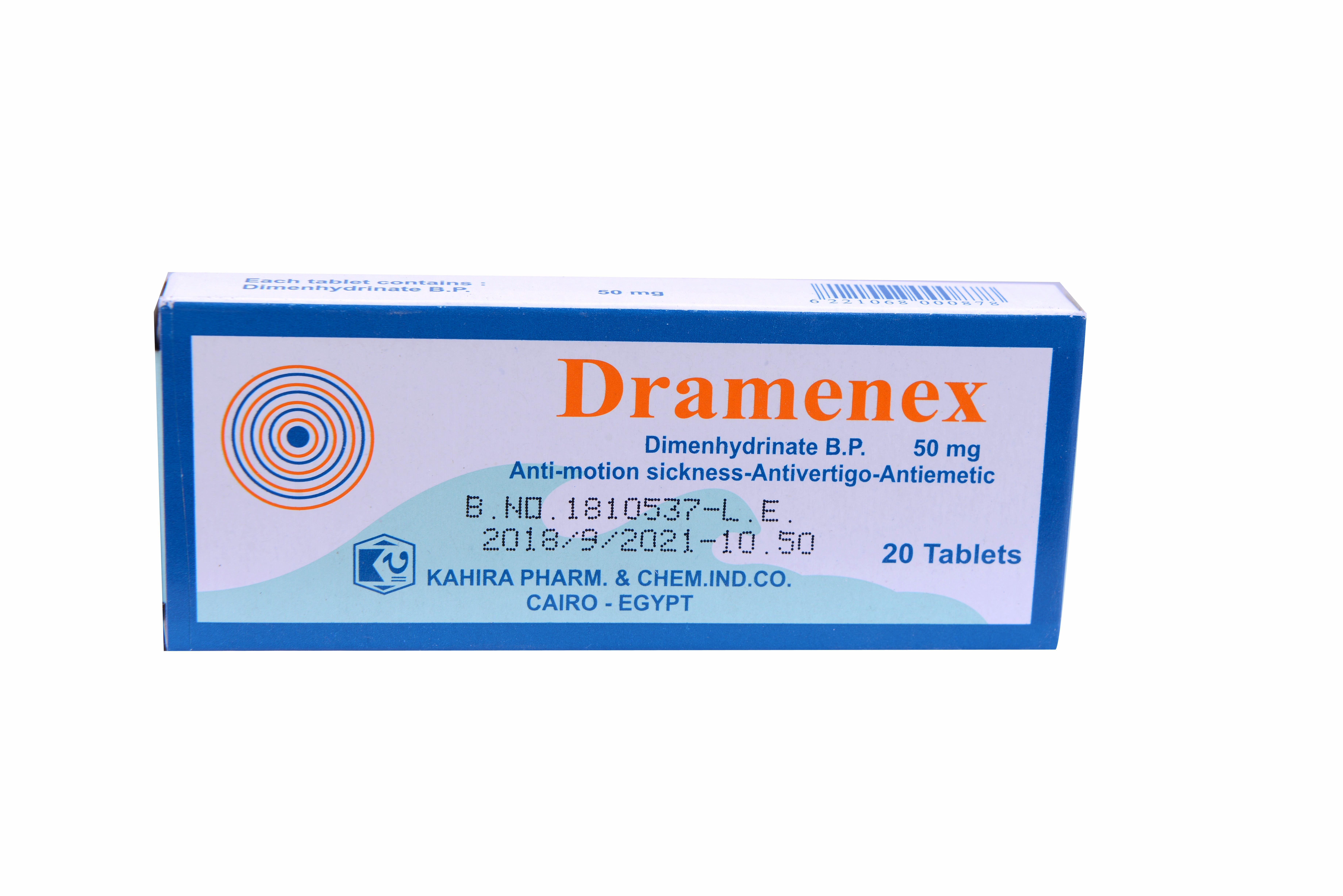 Dramenex 50mg 20 Tablets image number 0