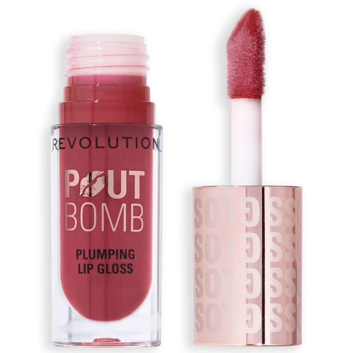 Revolution Pout Bomb Plumping Gloss Wild Mauve Pink image number 0
