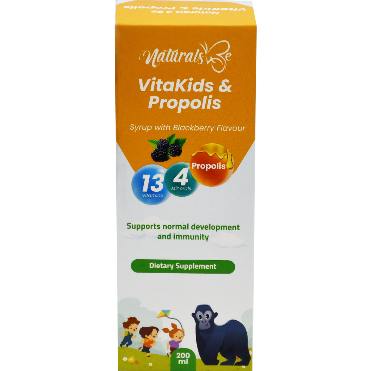 Naturals 4 Be Vitakids and Propolis 200 ml Syrup image number 0