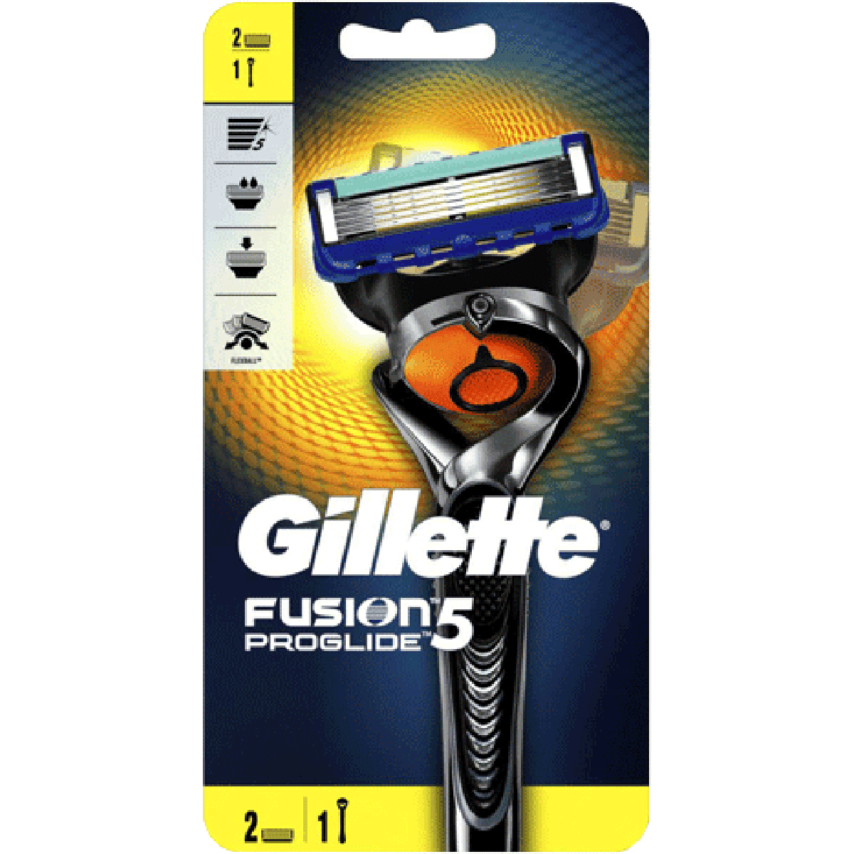Gillette Fusion Proglide Flexball 1 Razor+ 2 Blades image number 0