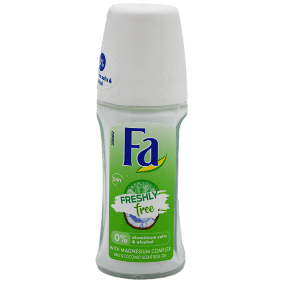 Fa Freshly Free Lime&Coconut 24 Hours For Women Deodorant Roll On 50ml image number 0