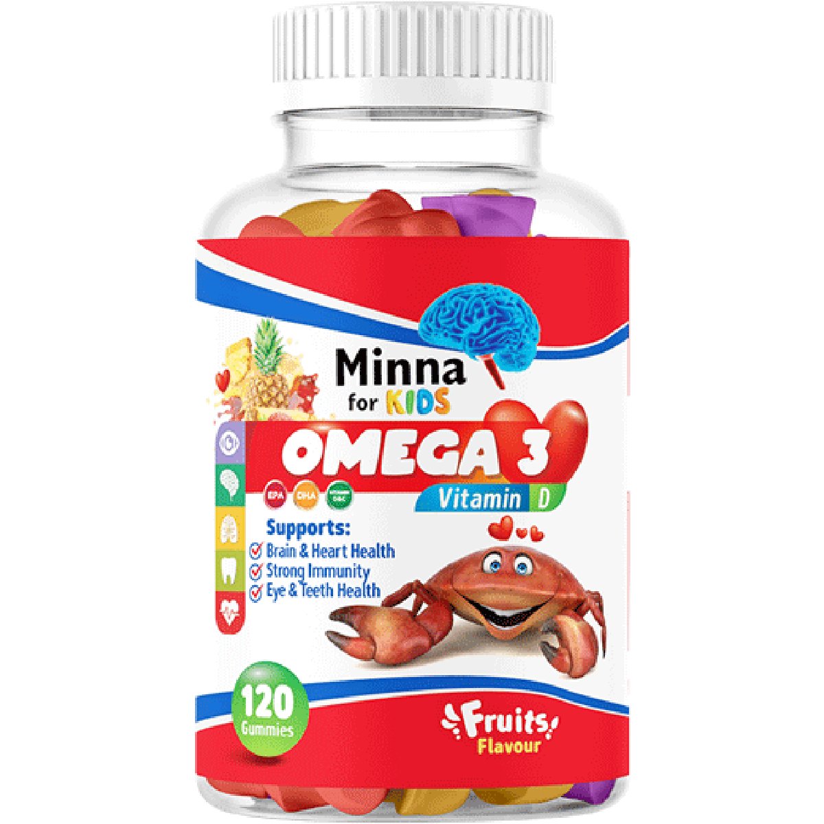 Minna Omega 3 for Kids 120 Gummies image number 0