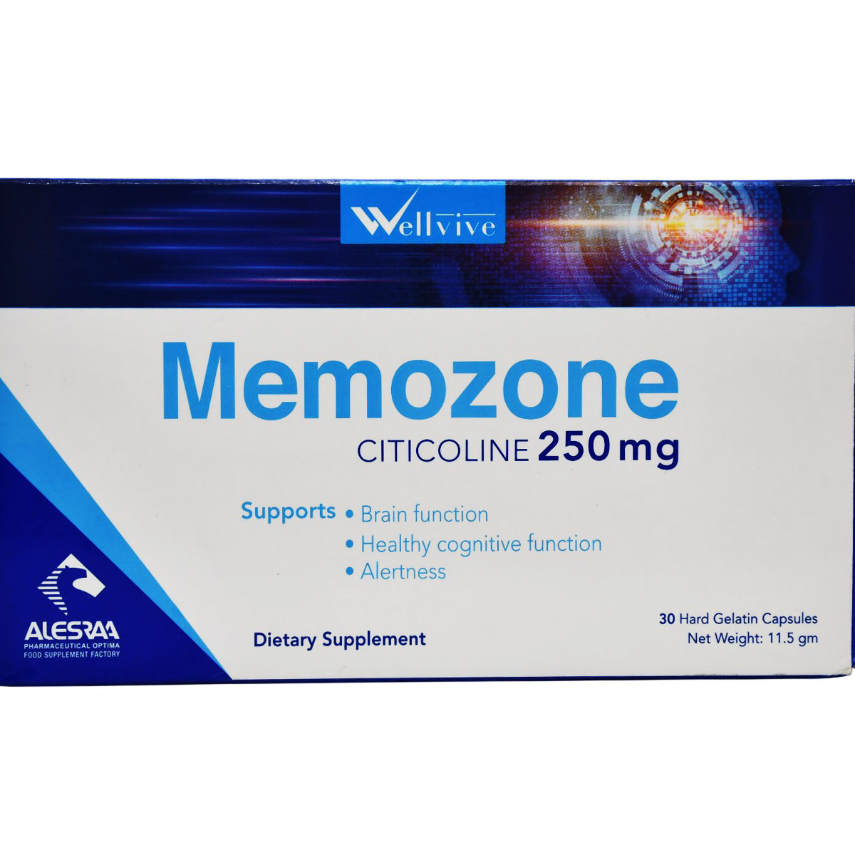 Memozone 250mg 30 Hard Gelatin Capsules image number 0