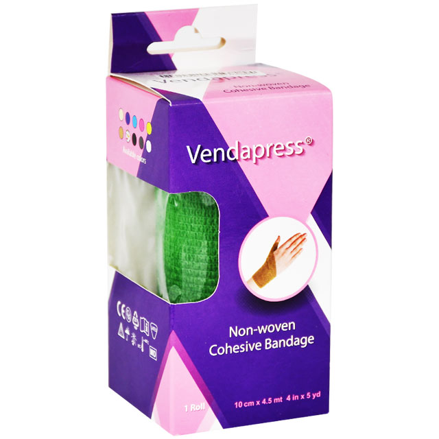 Vendapress Cohesive Bandage 10Cmx4.5 Metre (Green) image number 0