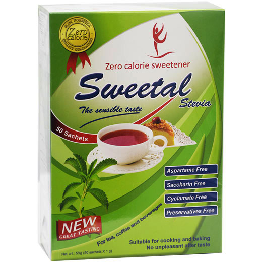 Sweetal Stevia Zero Calorie Sweetener 50 Sach 1gm image number 0
