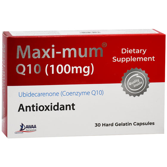 Maxi-Mum Q10 100mg 30 Hard Gelatin Capsules image number 0